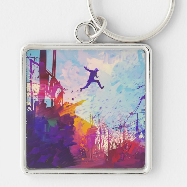 Parkour Urban Free Running Keyring (Front)