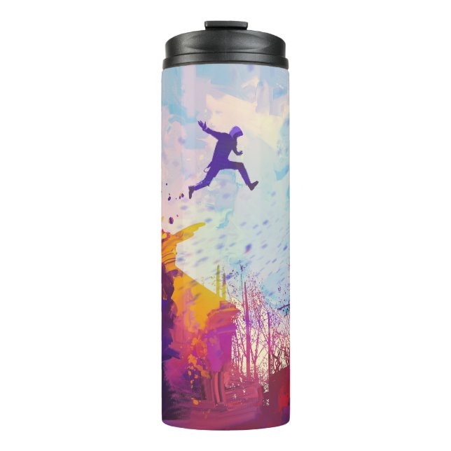 Parkour Urban Free Running Thermal Travel Mug (Front)