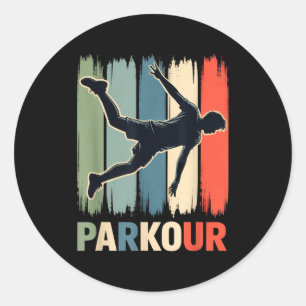 Parkour, Urban Gymnast, Traceur, Runner Classic Round Sticker