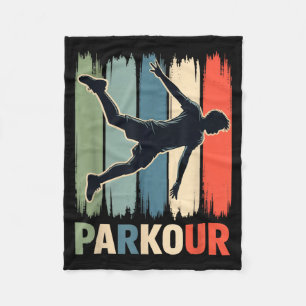 Parkour, Urban Gymnast, Traceur, Runner Fleece Blanket