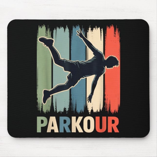 Parkour, Urban Gymnast, Traceur, Runner  Mouse Mat (Front)
