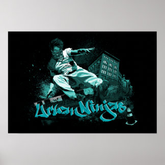 Parkour — Urban Ninjas Teal Poster