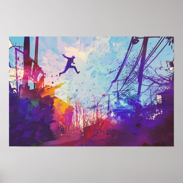 Parkour Urban Obstacle Course Poster (Front)