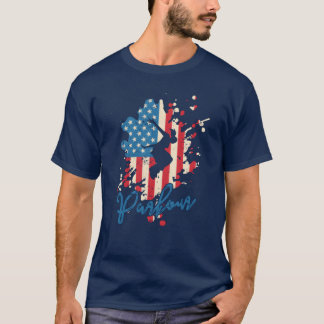 Parkour USA Flag Sportraining Fitness funny T-Shirt