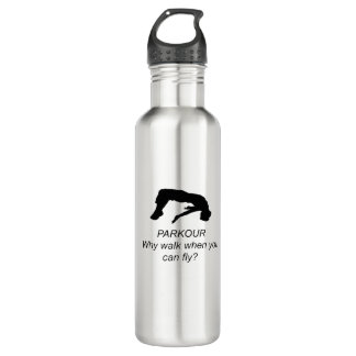 Parkour-Why Walk When You Can Fly ? 710 Ml Water Bottle