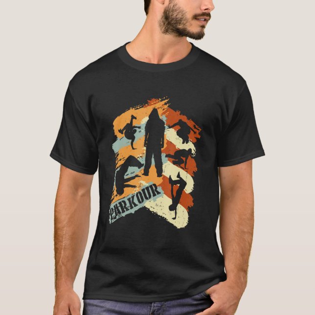 Parkours Race Parkours Training Parkours Ninja Par T-Shirt (Front)