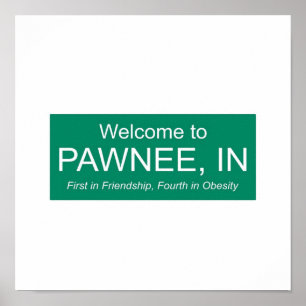 parks and rec welcome to pawnee poster