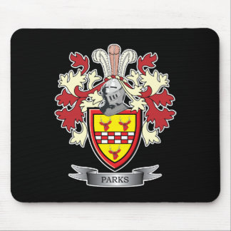 Parks Family Crest Coat of Arms Mouse Mat