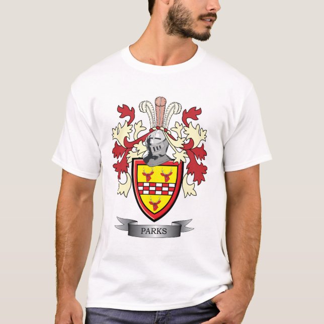 Parks Family Crest Coat of Arms T-Shirt (Front)