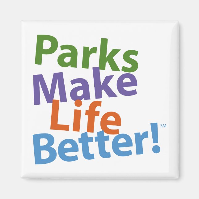 Parks Make Life Better! Official Logo Magnet (Front)