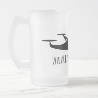 Parks N' Tech Quadcopter Frosted Glass Beer Mug