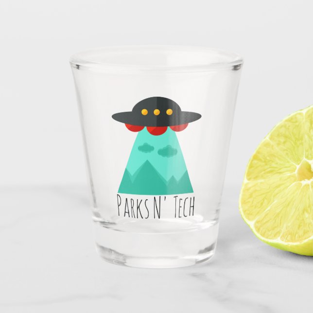 Parks N' Tech UFO 2 Shot Glass (Front)