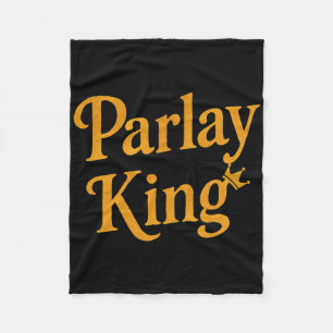 Parlay King Loves Sports Betting Gambling Man Foot Fleece Blanket