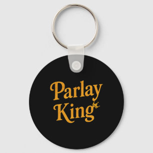 Parlay King Loves Sports Betting Gambling Man Foot Key Ring