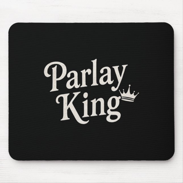 Parlay King Loves Sports Betting Gambling Man Foot Mouse Mat (Front)