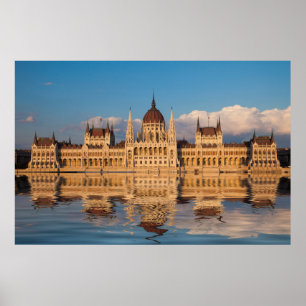 Parliament Building River Reflection Poster