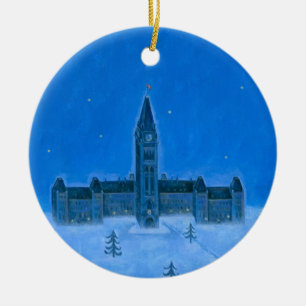 Parliament Buildings Ottawa Christmas Ceramic Tree Decoration