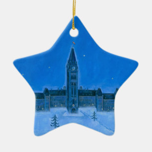 Parliament Buildings Ottawa Christmas Ceramic Tree Decoration