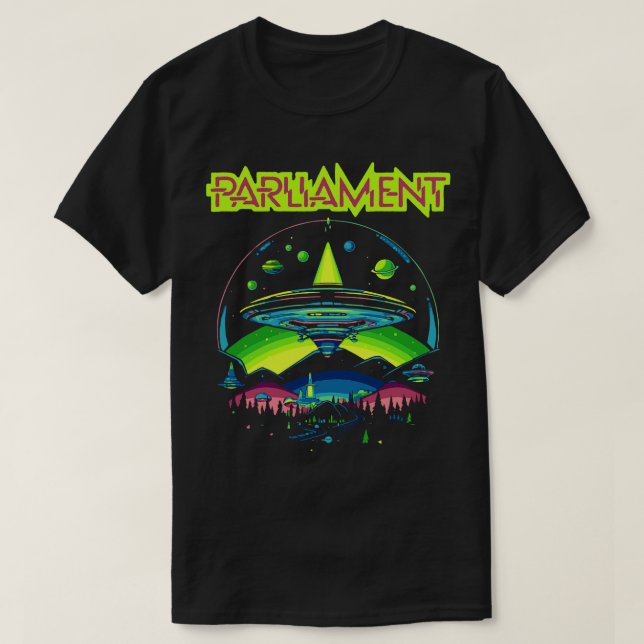 Parliament Funkadelic Retro Mothership  Rock Funk  T-Shirt (Design Front)