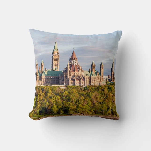 Parliament Hill in Ottawa - Ontario, Canada Cushion (Front)