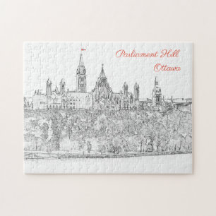 Parliament Hill in Ottawa - Ontario, Canada Jigsaw Puzzle