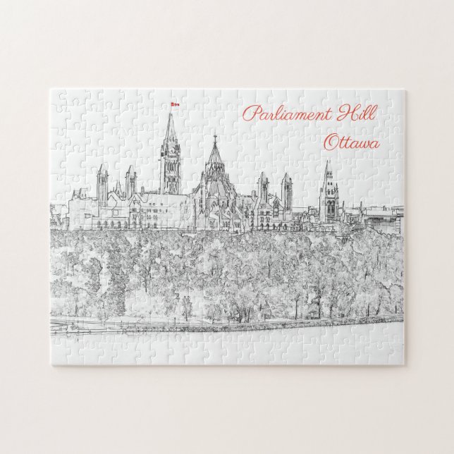 Parliament Hill in Ottawa - Ontario, Canada Jigsaw Puzzle (Horizontal)