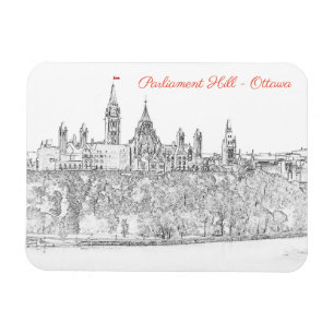Parliament Hill in Ottawa - Ontario, Canada Magnet