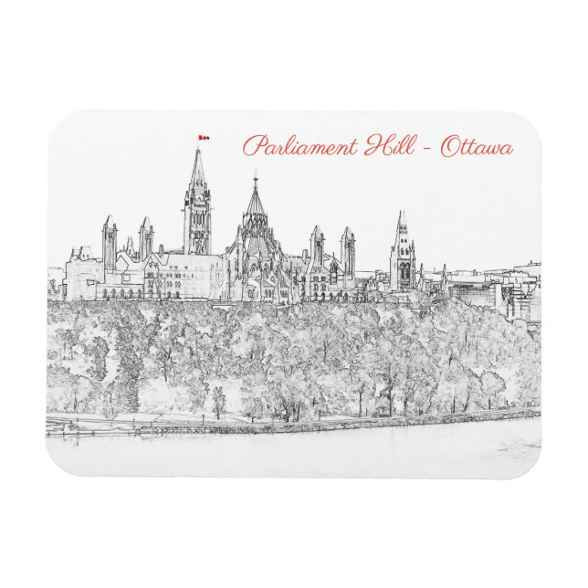 Parliament Hill in Ottawa - Ontario, Canada Magnet (Horizontal)