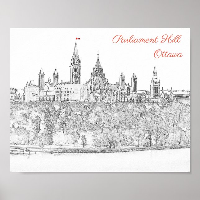 Parliament Hill in Ottawa - Ontario, Canada Poster (Front)