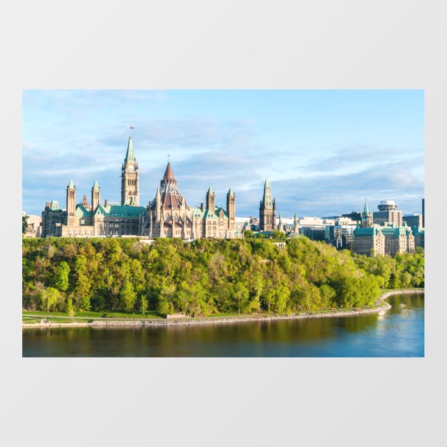 Parliament Hill in Ottawa - Ontario, Canada Window Cling (Sheet)