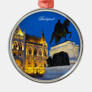 Parliament  of Budapest by Night Metal Tree Decoration