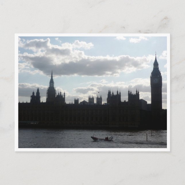 parliament sillouette postcard (Front)