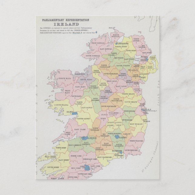 Parliamentary Representation | Ireland Postcard (Front)