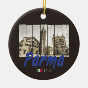 Parma Emilia-Romagna Italy Vintage Souvenir Ceramic Tree Decoration