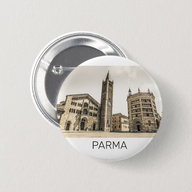 Parma Emilia Romagna Piazza Del Duomo Italy 6 Cm Round Badge (Front & Back)