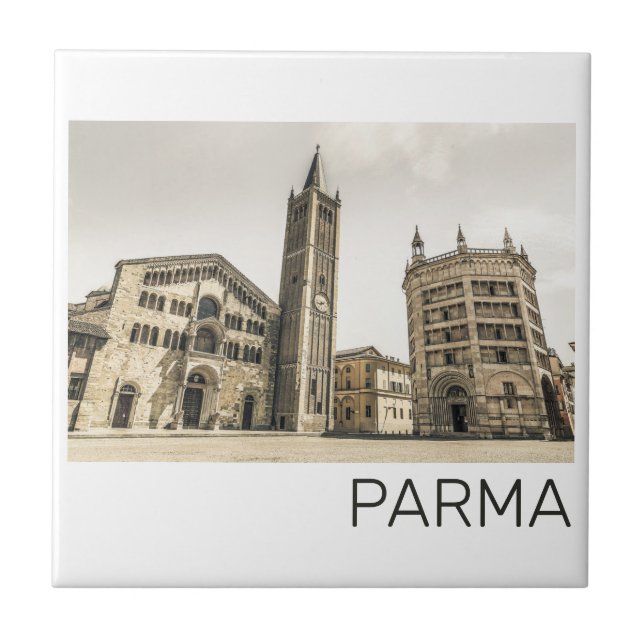 Parma Emilia Romagna Piazza Del Duomo Italy Tile (Front)