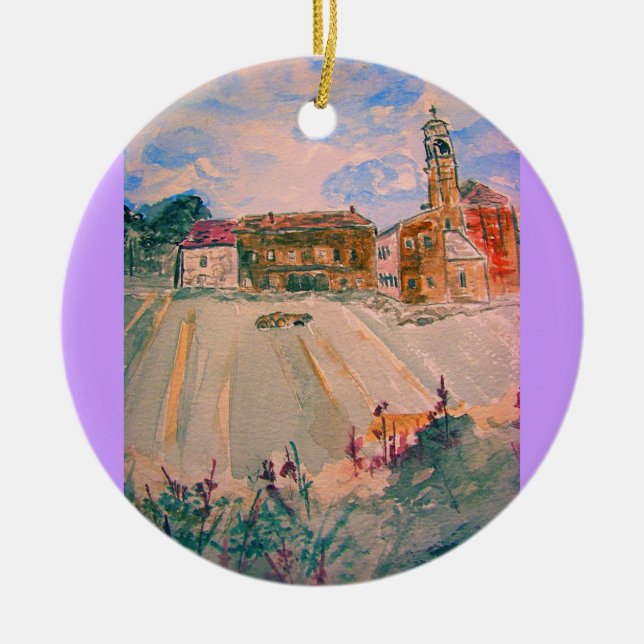 parma italy ceramic tree decoration (Front)
