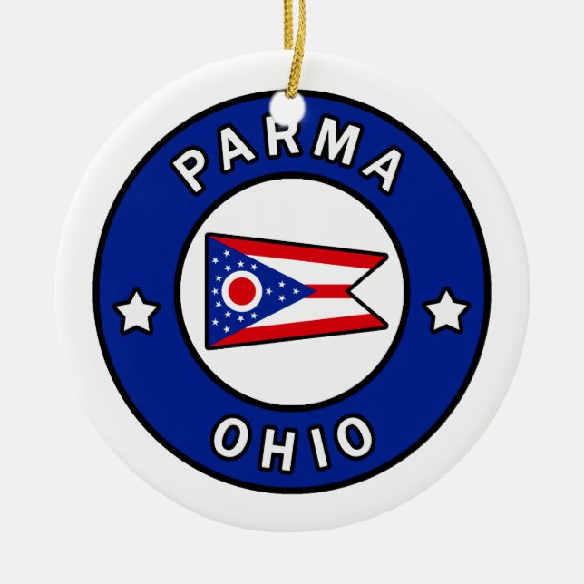 Parma Ohio Ceramic Tree Decoration (Front)