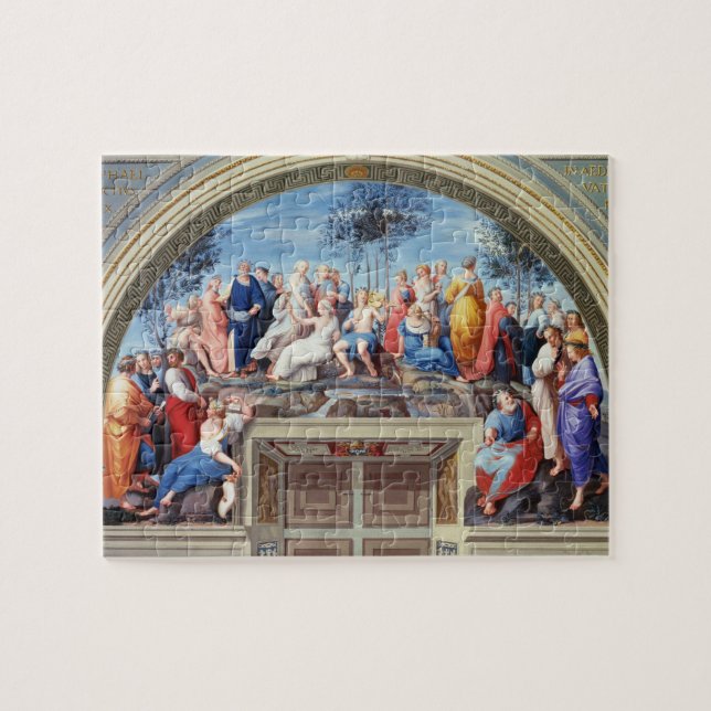 Parnassus and the Disputa, from the Stanza della S Jigsaw Puzzle (Horizontal)