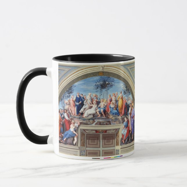 Parnassus and the Disputa, from the Stanza della S Mug (Left)