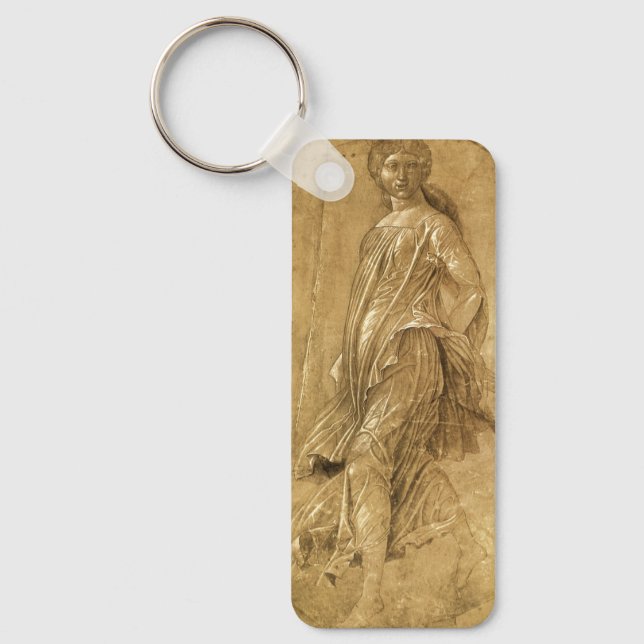 Parnassus, Dancing Muse by Andrea Mantegna Key Ring (Front)