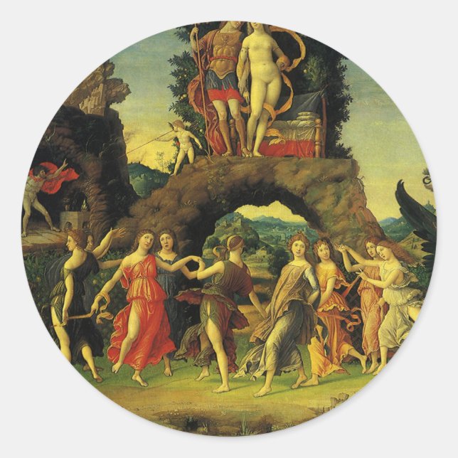 Parnassus, Mars and Venus by Andrea Mantegna Classic Round Sticker (Front)