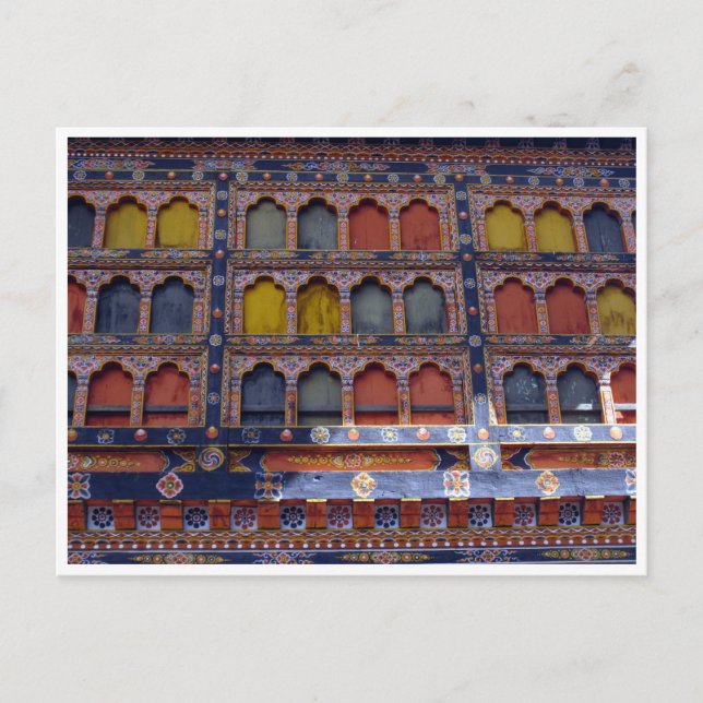 paro dzong window detail postcard (Front)