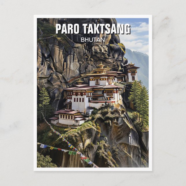 Paro Taktsang Bhutan Travel Postcard (Front)