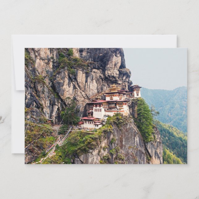Paro Taktsang: The Tiger's Nest Monastery - Bhutan Invitation (Front)