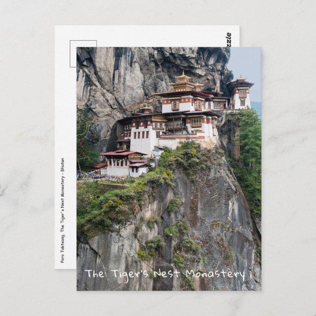 Paro Taktsang: The Tiger's Nest Monastery - Bhutan Postcard (Front/Back)