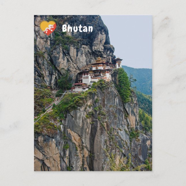 Paro Taktsang: The Tiger's Nest Monastery - Bhutan Postcard (Front)