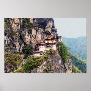 Paro Taktsang: The Tiger's Nest Monastery - Bhutan Poster