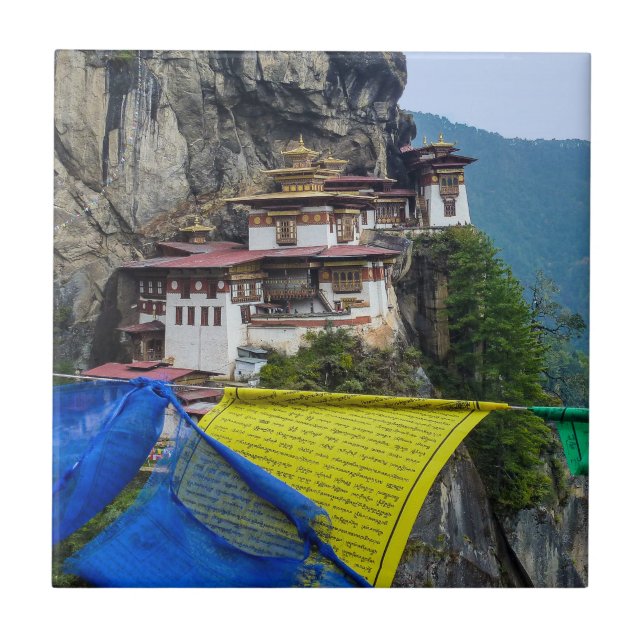 Paro Taktsang: The Tiger's Nest Monastery - Bhutan Tile (Front)