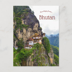 Paro Taktsang Tigers Nest Paro District Bhutan Postcard